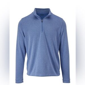 Rhône Commuter Mens 1/4 Zip Sweater - Light Blue
